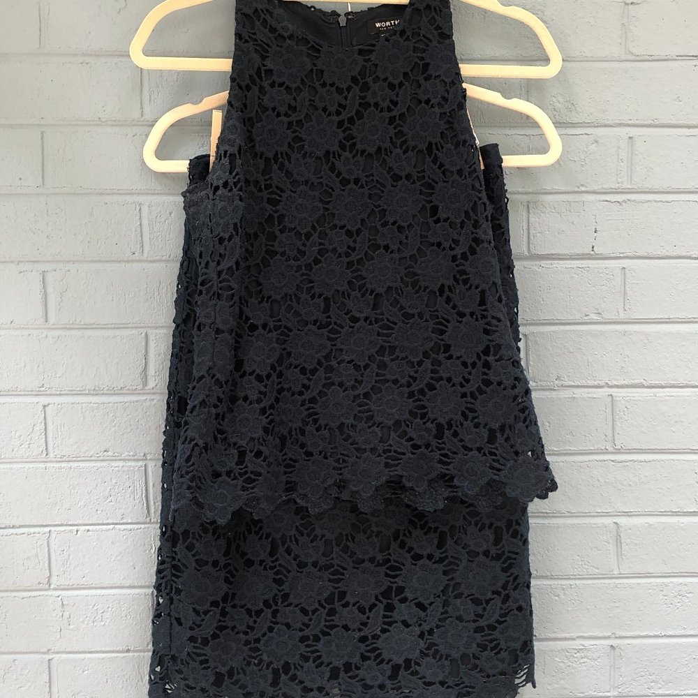 Patterned Matching Tank and Pencil Skirt Combo